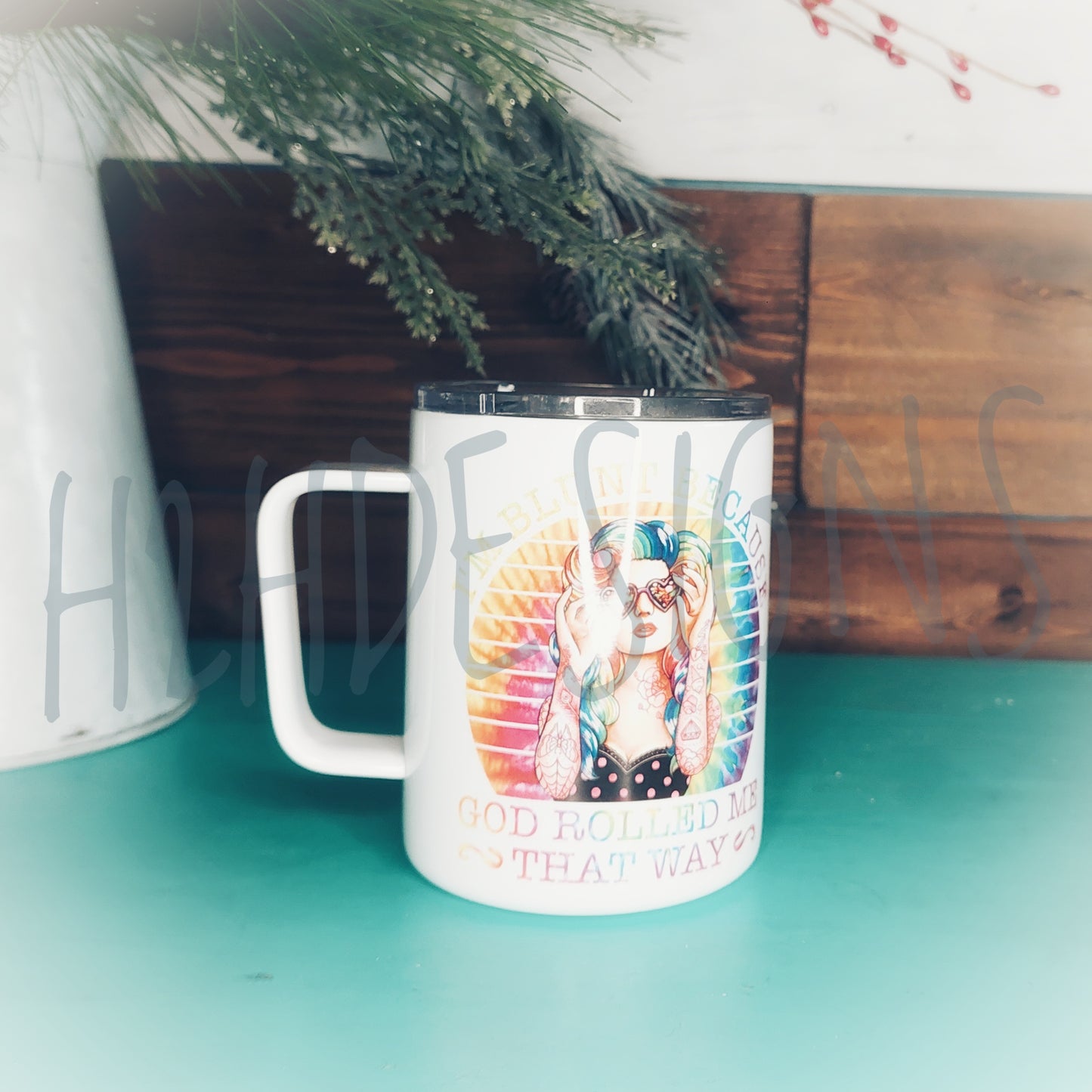 God rolled me that way Metal Coffee Mug