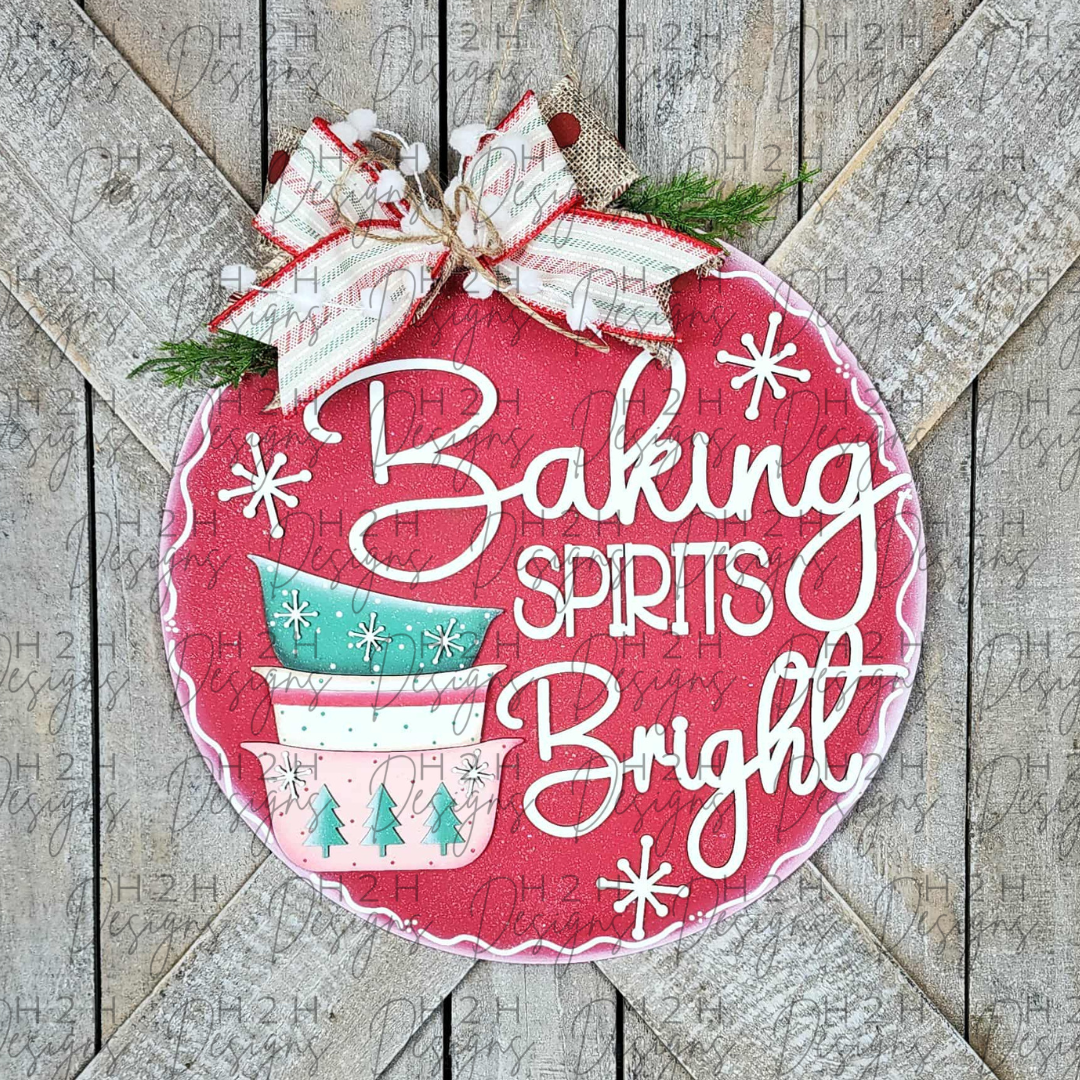Baking Spirits Bright Door Hanger