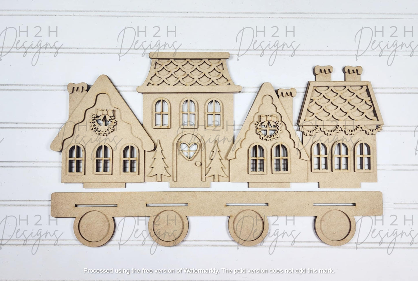 Vintage Gingerbread Village Shelf Sitter Votive Holder