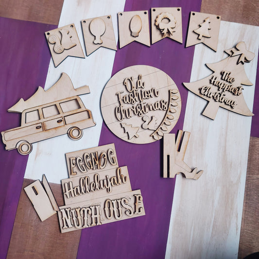 Old fashioned Christmas Decor Set