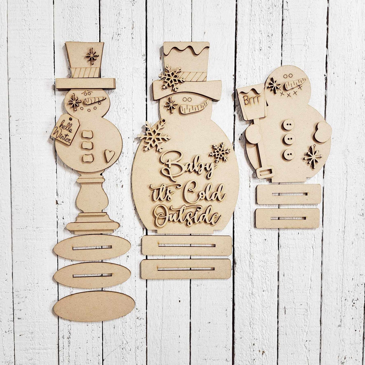 Standing Snowman Trio DIY Kit