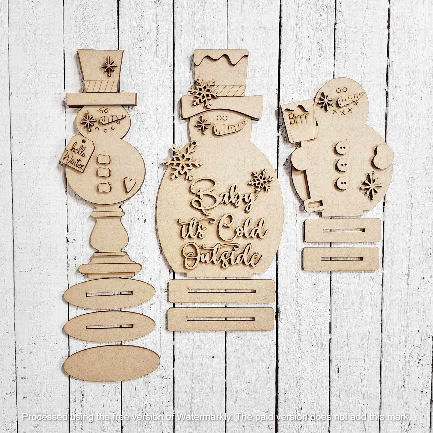 Snowman Trio Shelf Sitters