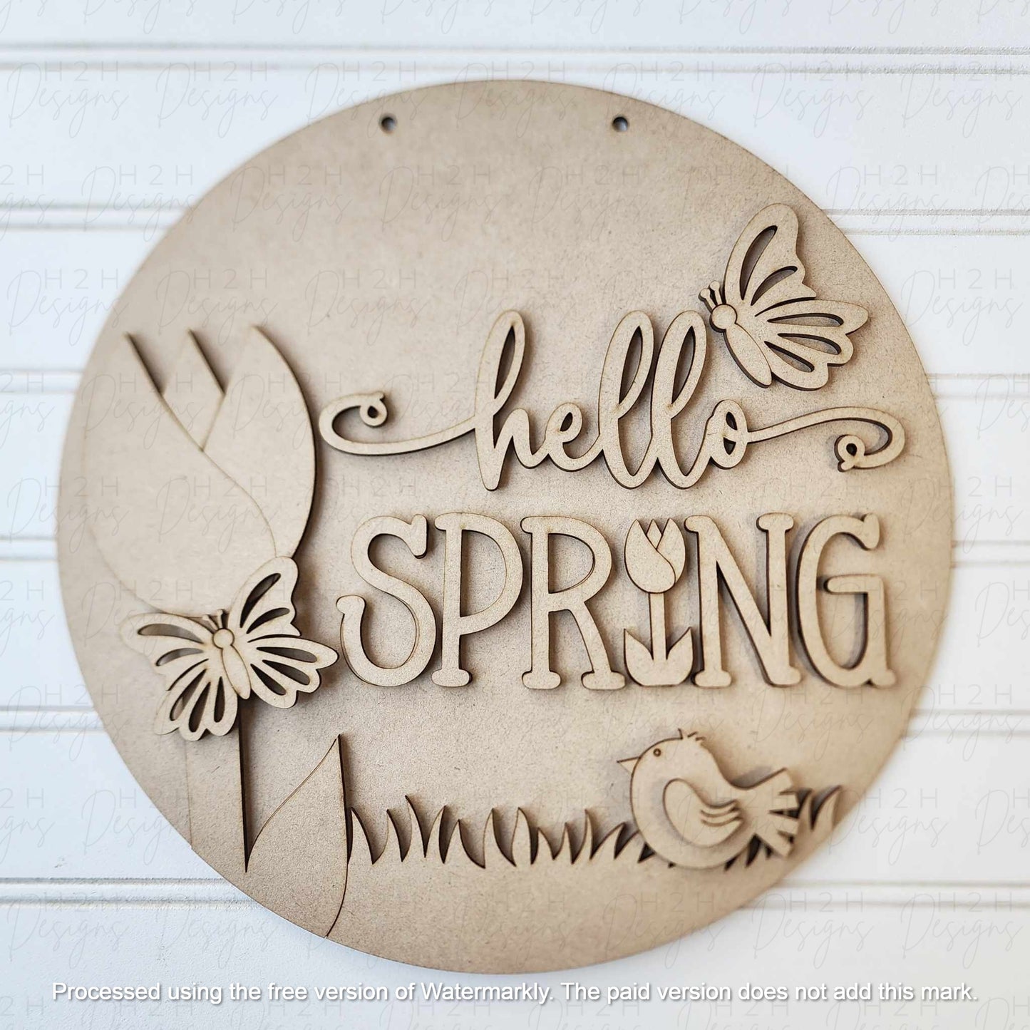 Hello Spring Hanging Sign