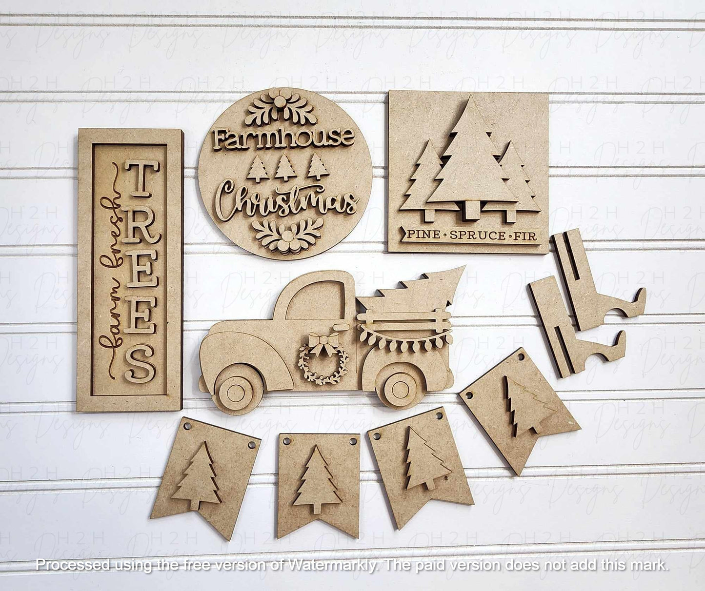 Country Christmas Decor Set