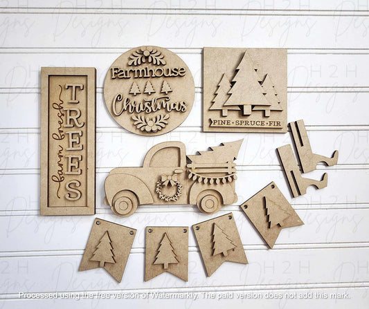 Farmhouse Christmas Decor Set