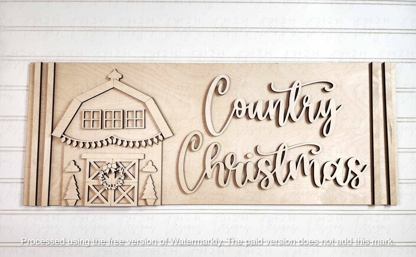 Country Christmas Mantle Sign