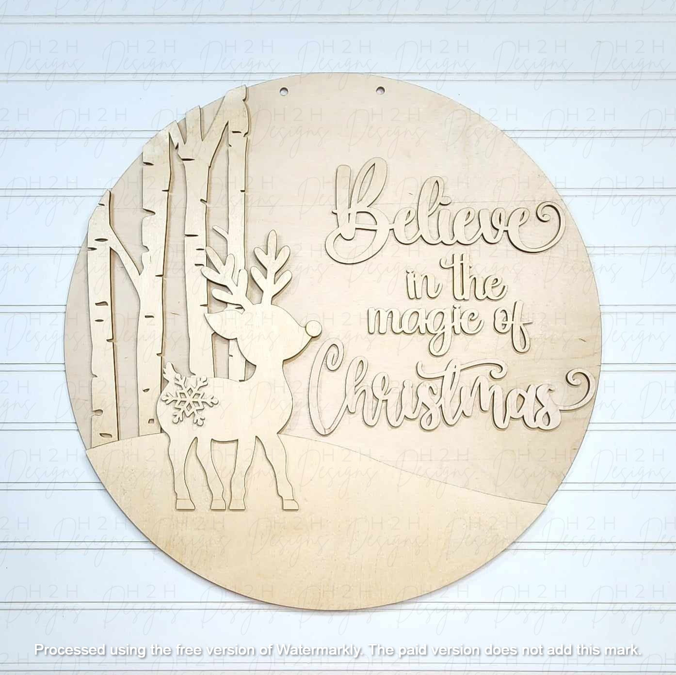 Believe in the magic of Christmas Hanging Sign
