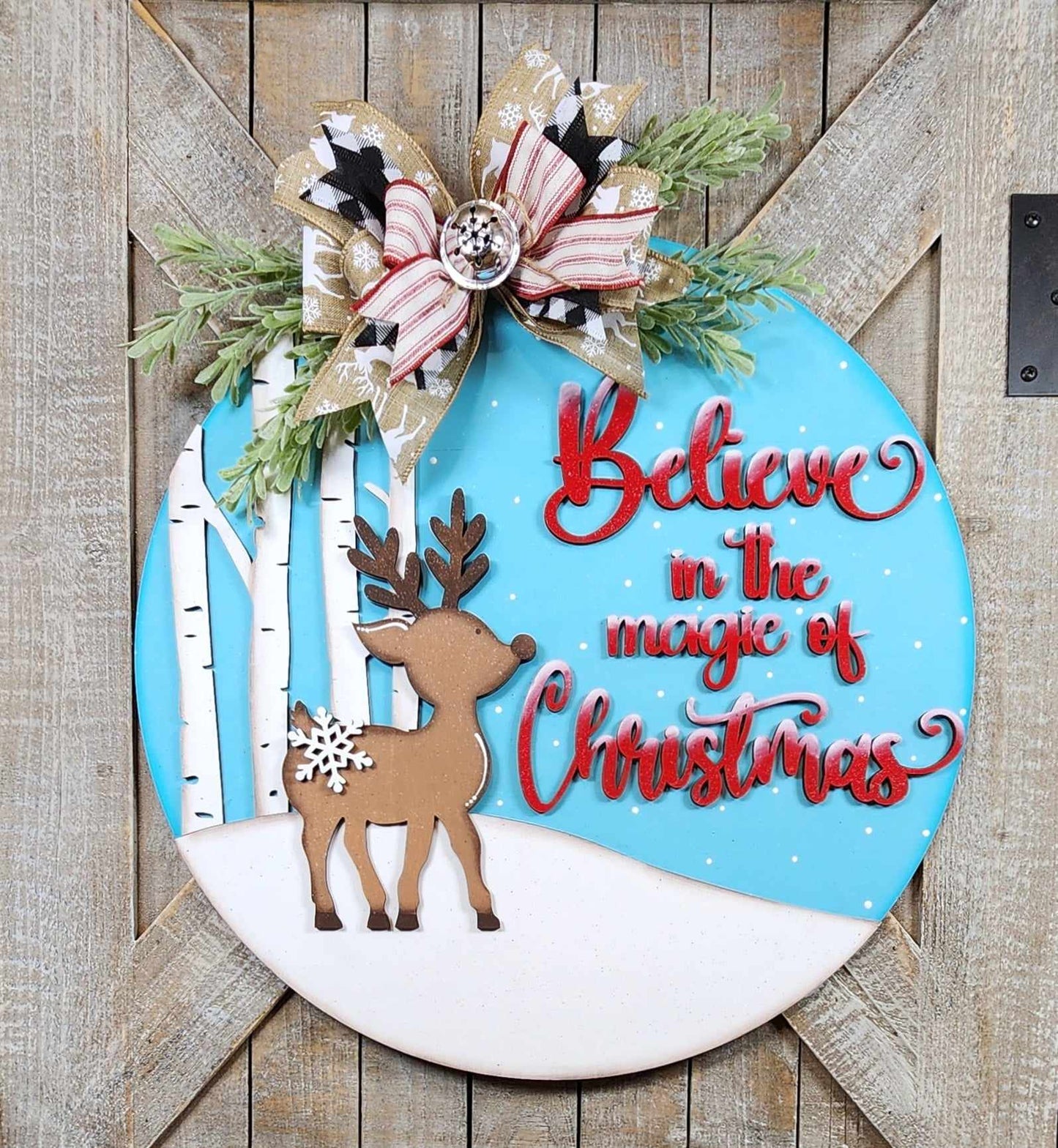 Oh Deer Christmas Door Sign Kit