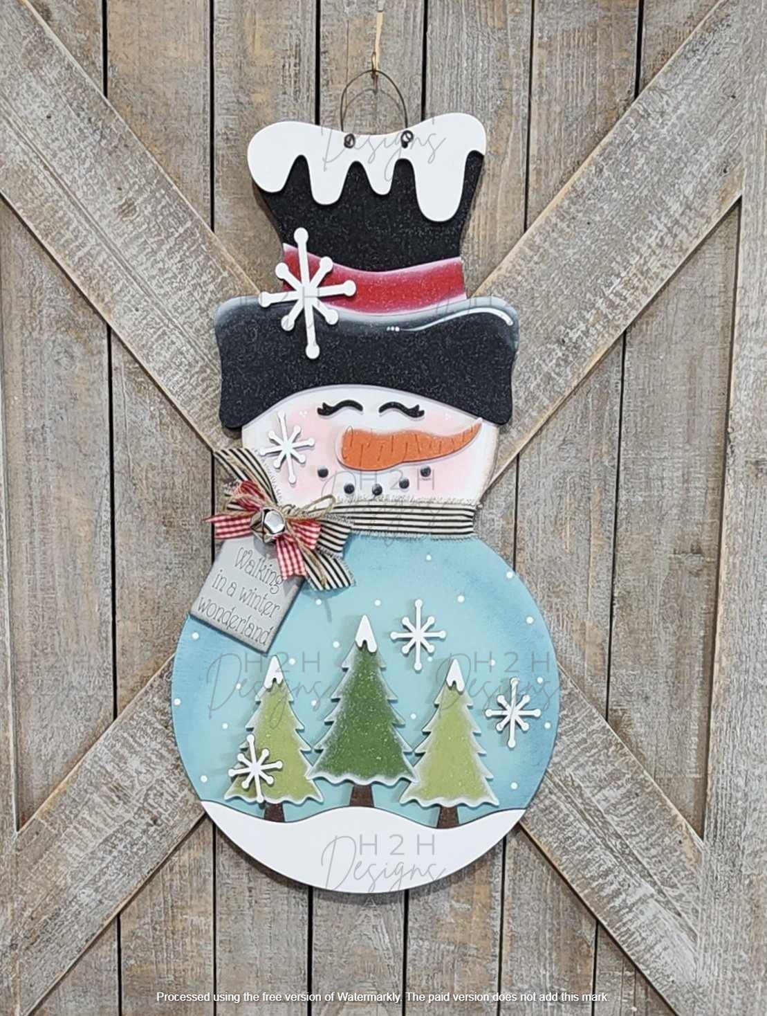 Snowman Door Hanger Kit w/Tag