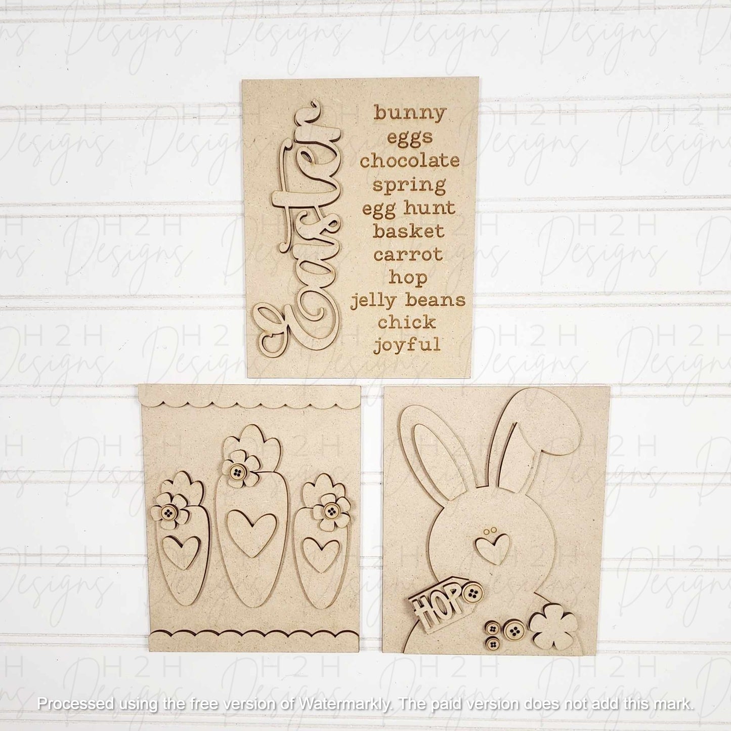 Bunny Carrots Trio Signs