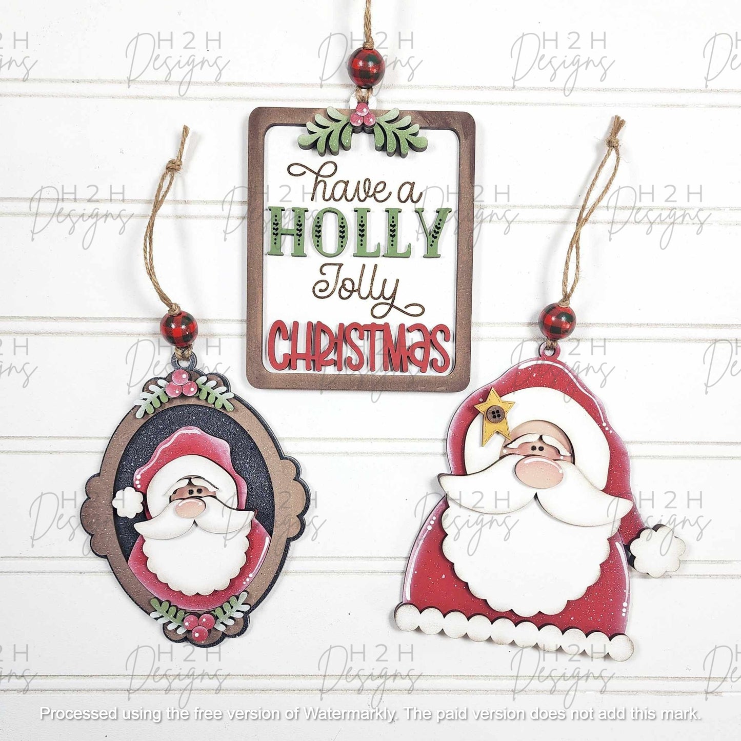 Santa Ornaments