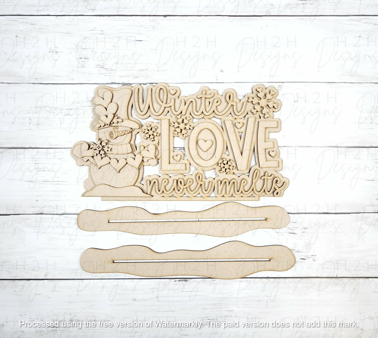 Winter Love Word Art