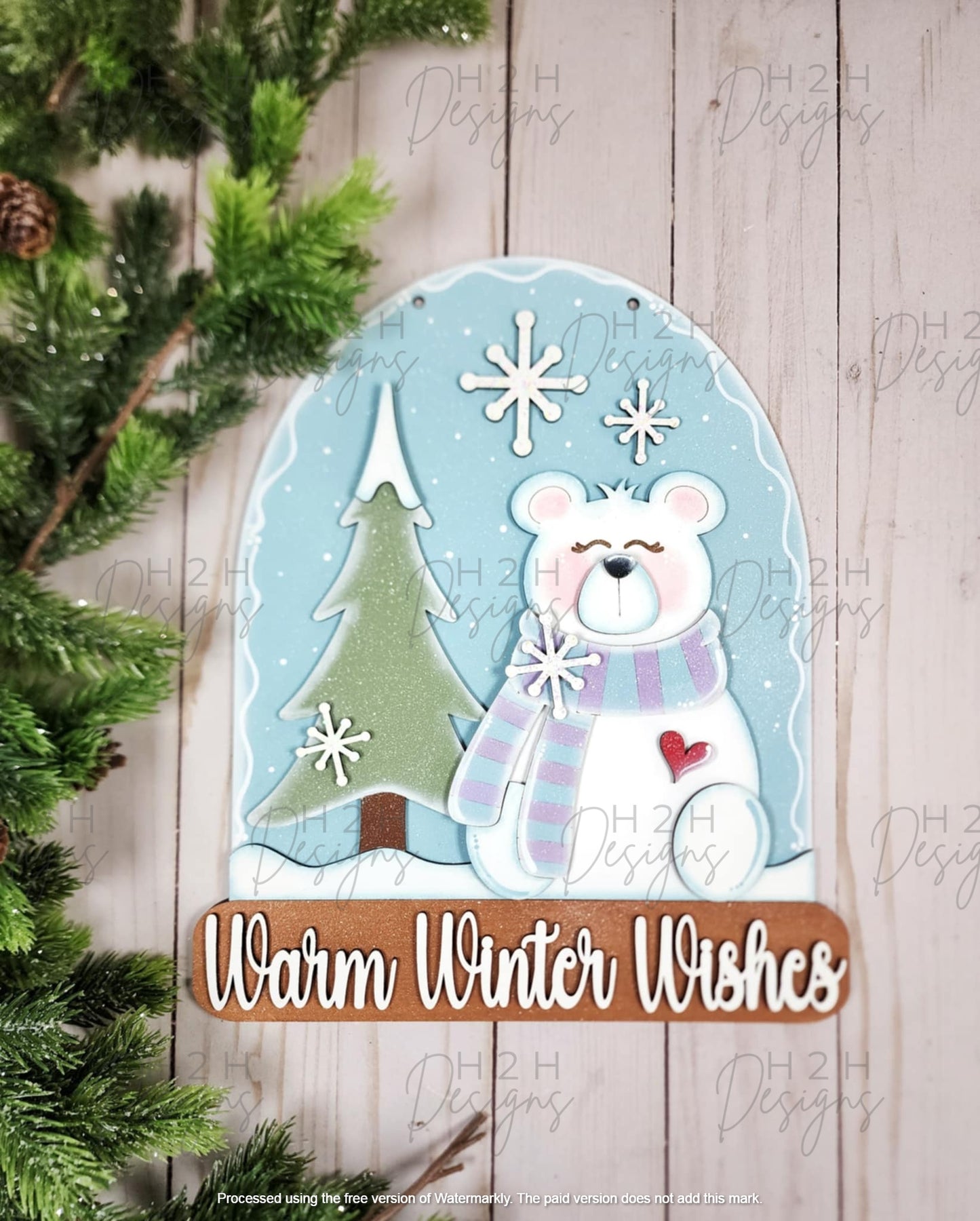 Warm Winter Wishes Door Sign Kit