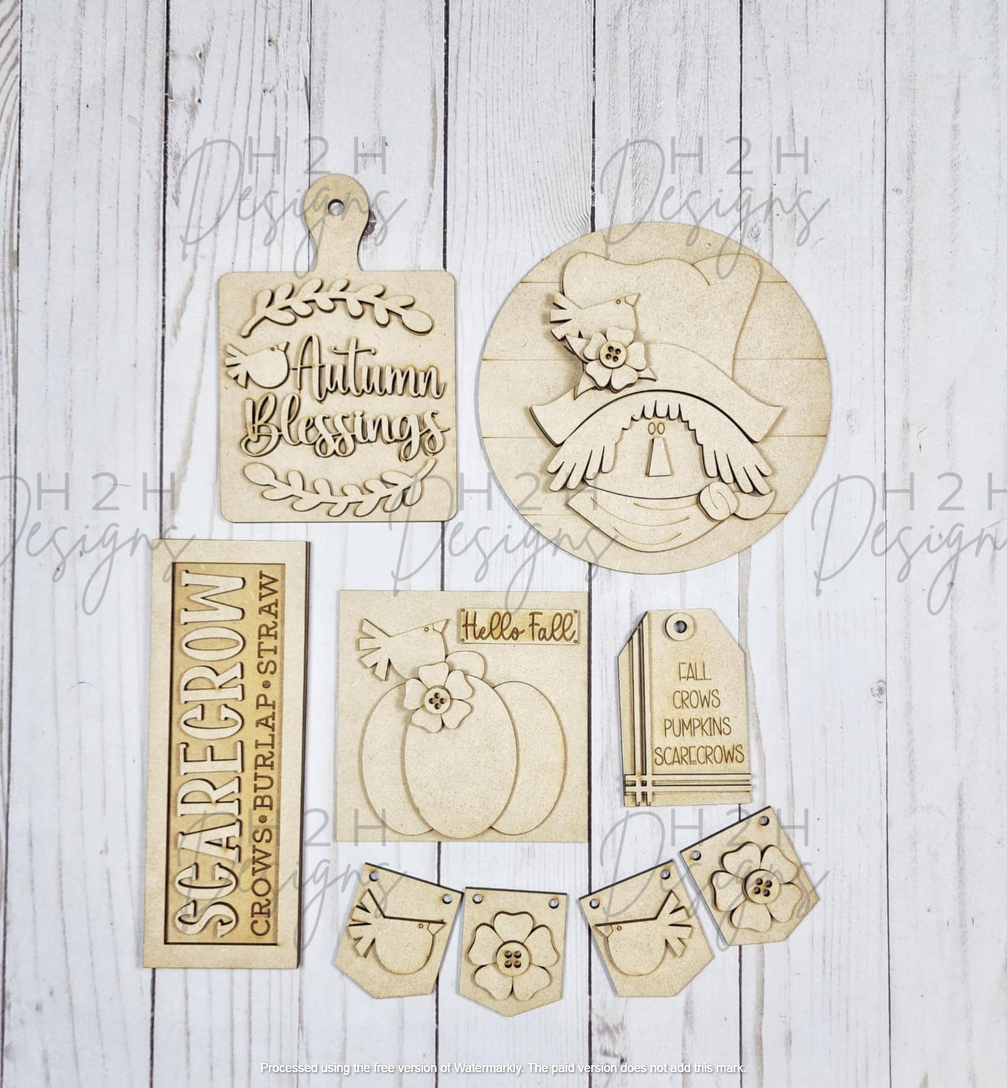 Fall Scarecrow Decor Set