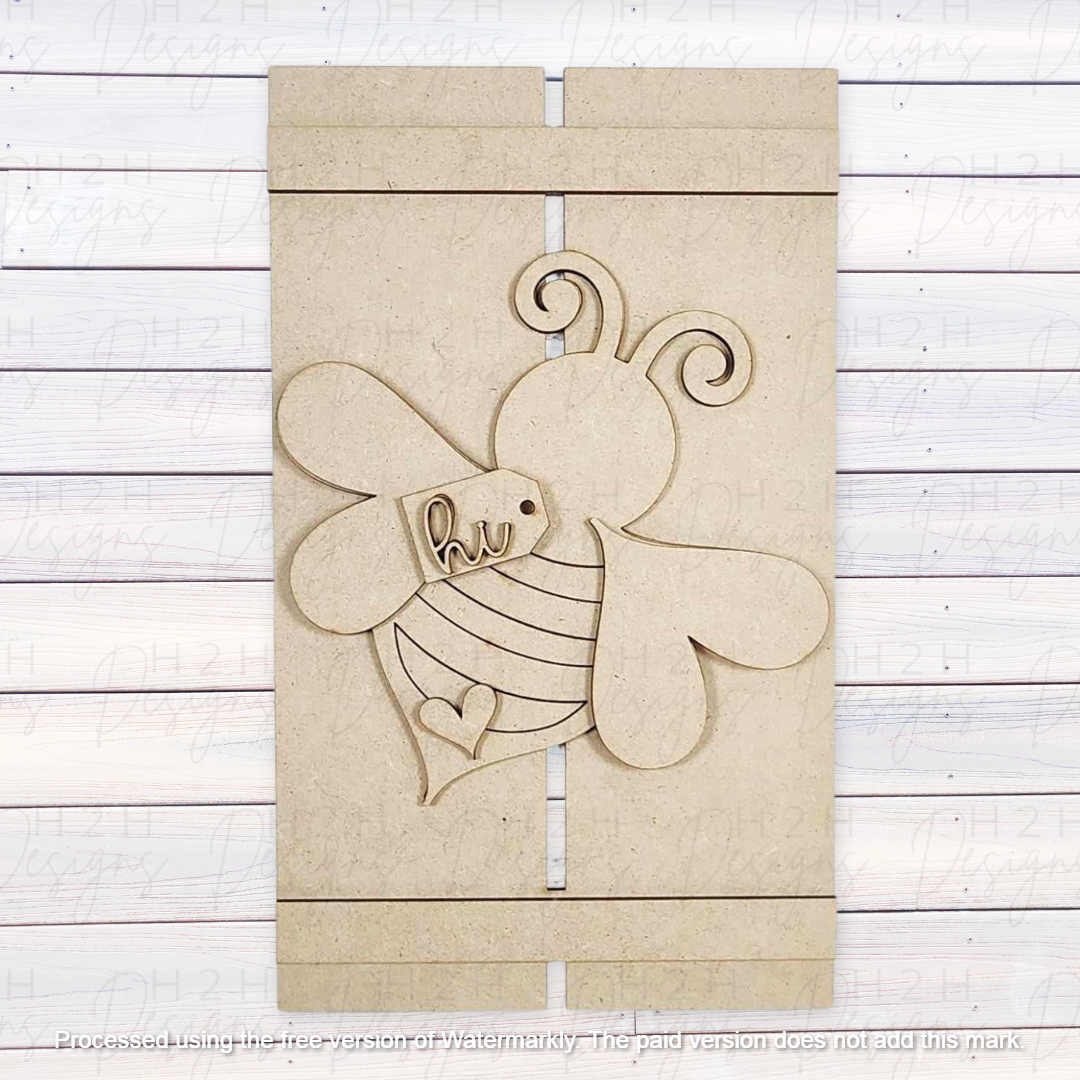 Hello Honey Bee Pallet Shelf Sitter