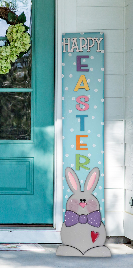 Happy Easter Porch Leaner Sign
