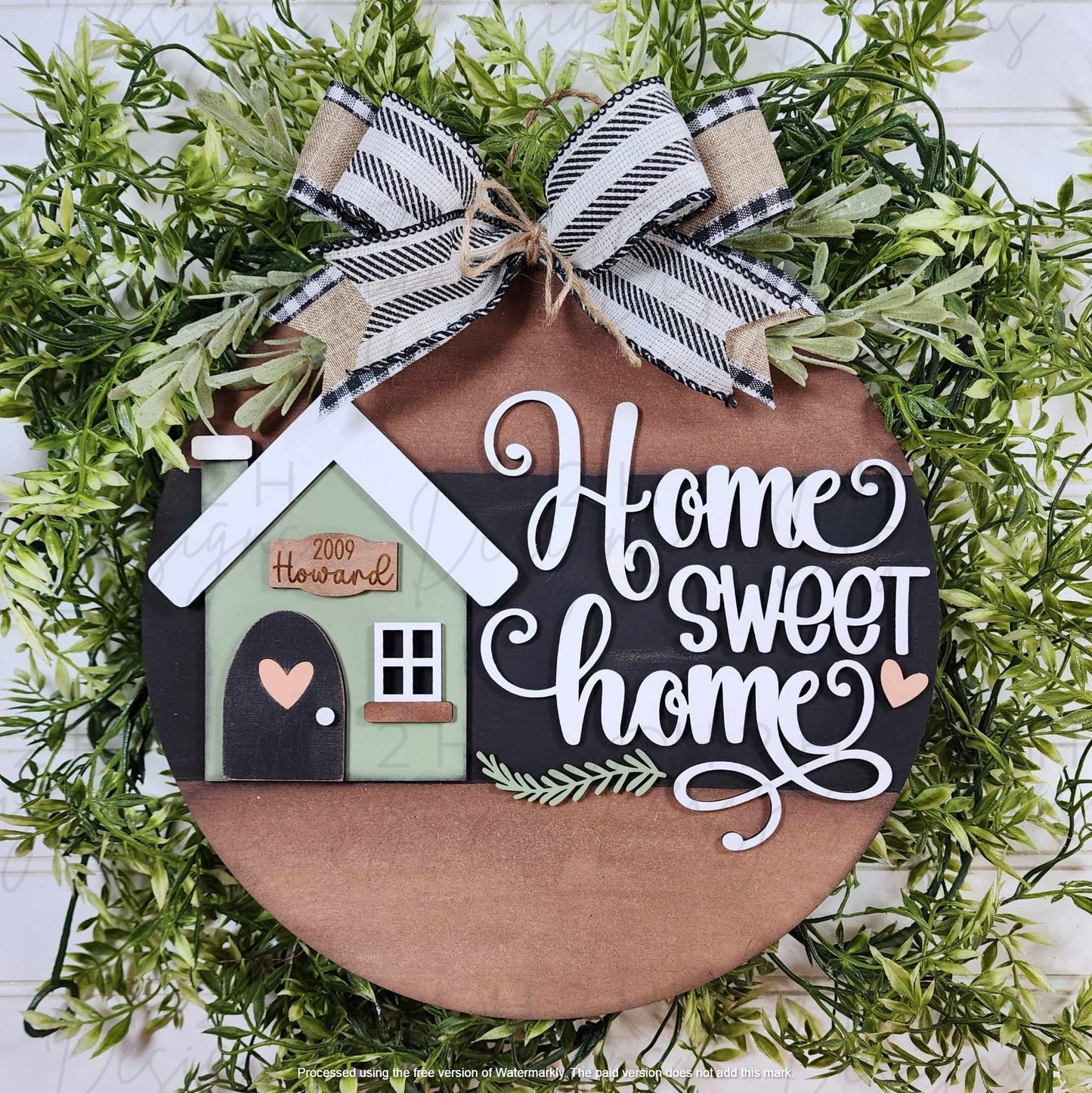 Home Sweet Home Round Door Sign