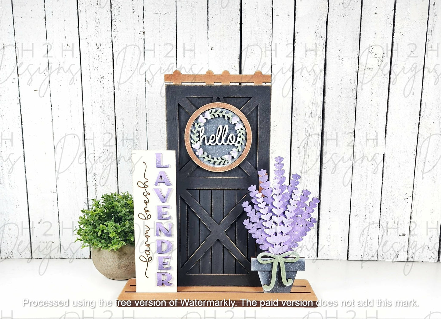 Lavender Barn Door Insert