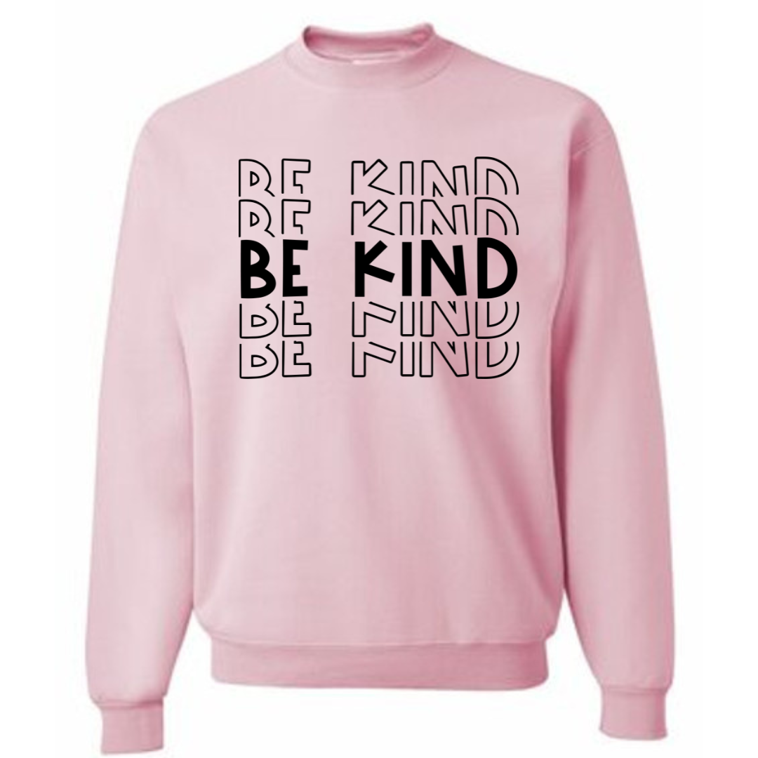 Be Kind Pink Crewneck - Adult