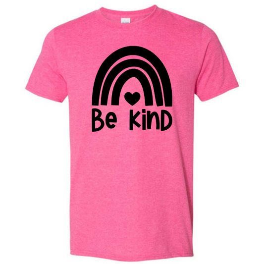 Be Kind Rainbow Pink Tshirt - Adult