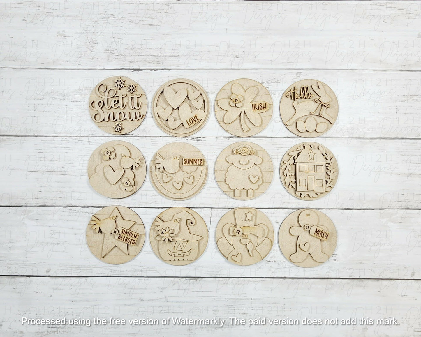 Heirloom Round Inserts set of 12