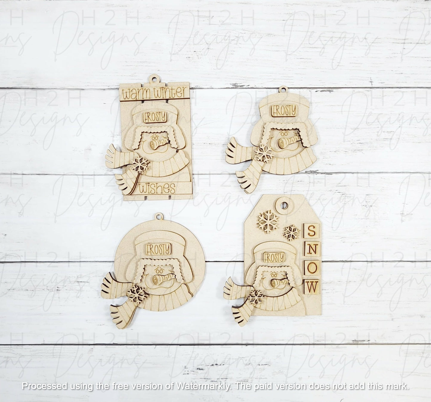 Winter Snowman Ornaments