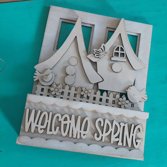 Welcome Spring Farmhouse Window