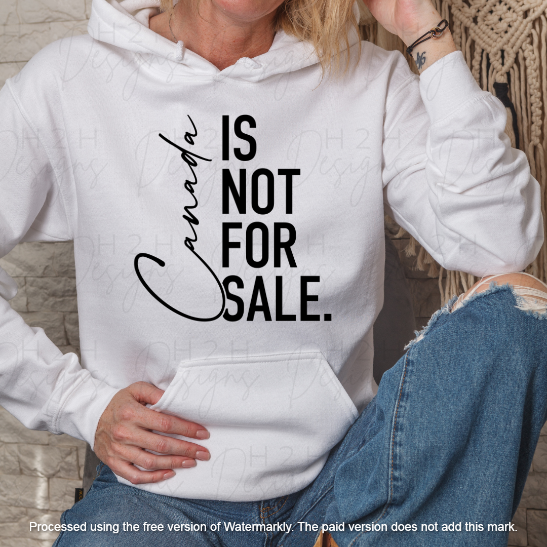 White Not For Sale Hoodie