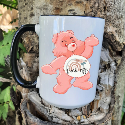 Coral Fuck Off Swear Bear