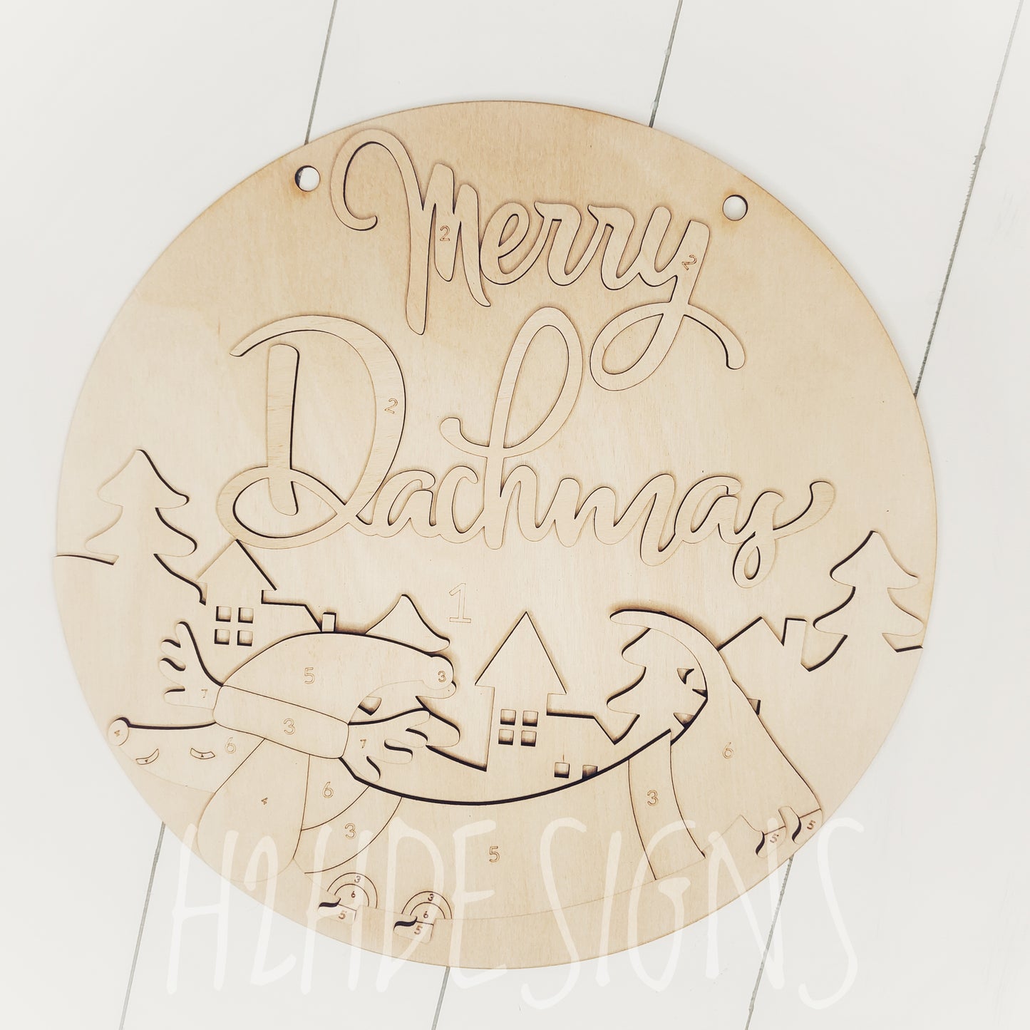 Merry Dachmas Round Door Hanger Kit