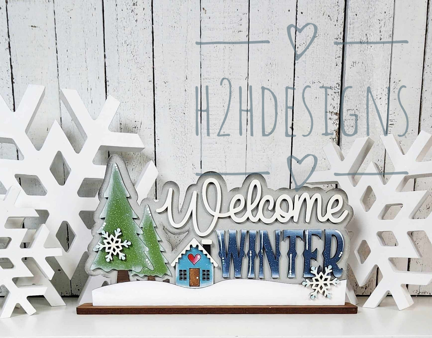 Welcome Winter Word Art Sign Kit