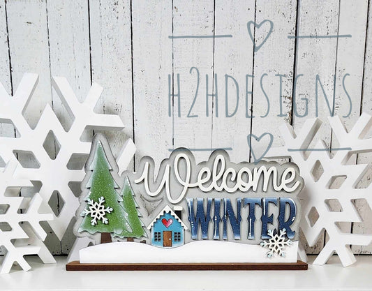 Welcome Winter Word Art Sign Kit
