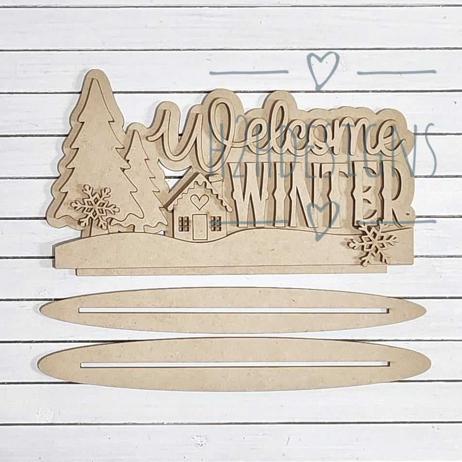 Welcome Winter Word Art Sign Kit