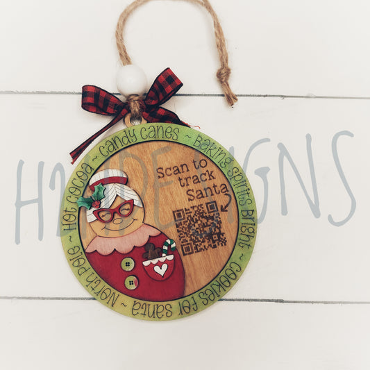 Mrs. Clause Santa Tracker Ornament