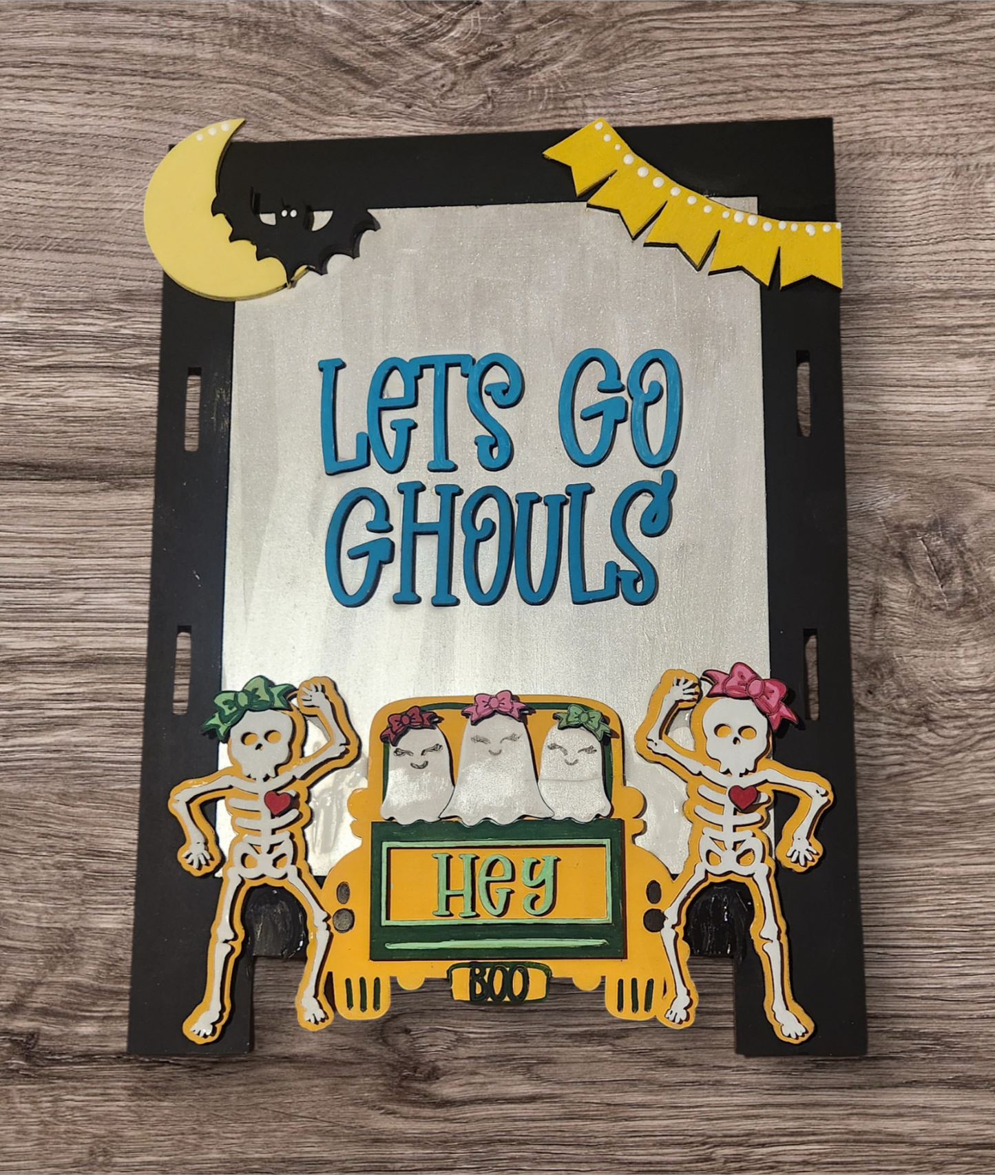 Let's Go Ghouls sandwich board Insert DIY Kit