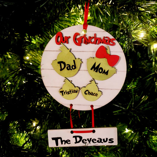 Grinch Family Ornament