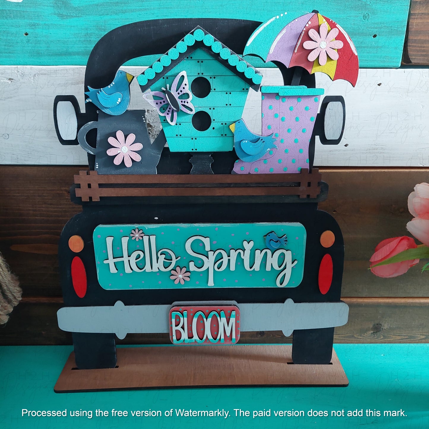 Hello Spring Truck Insert
