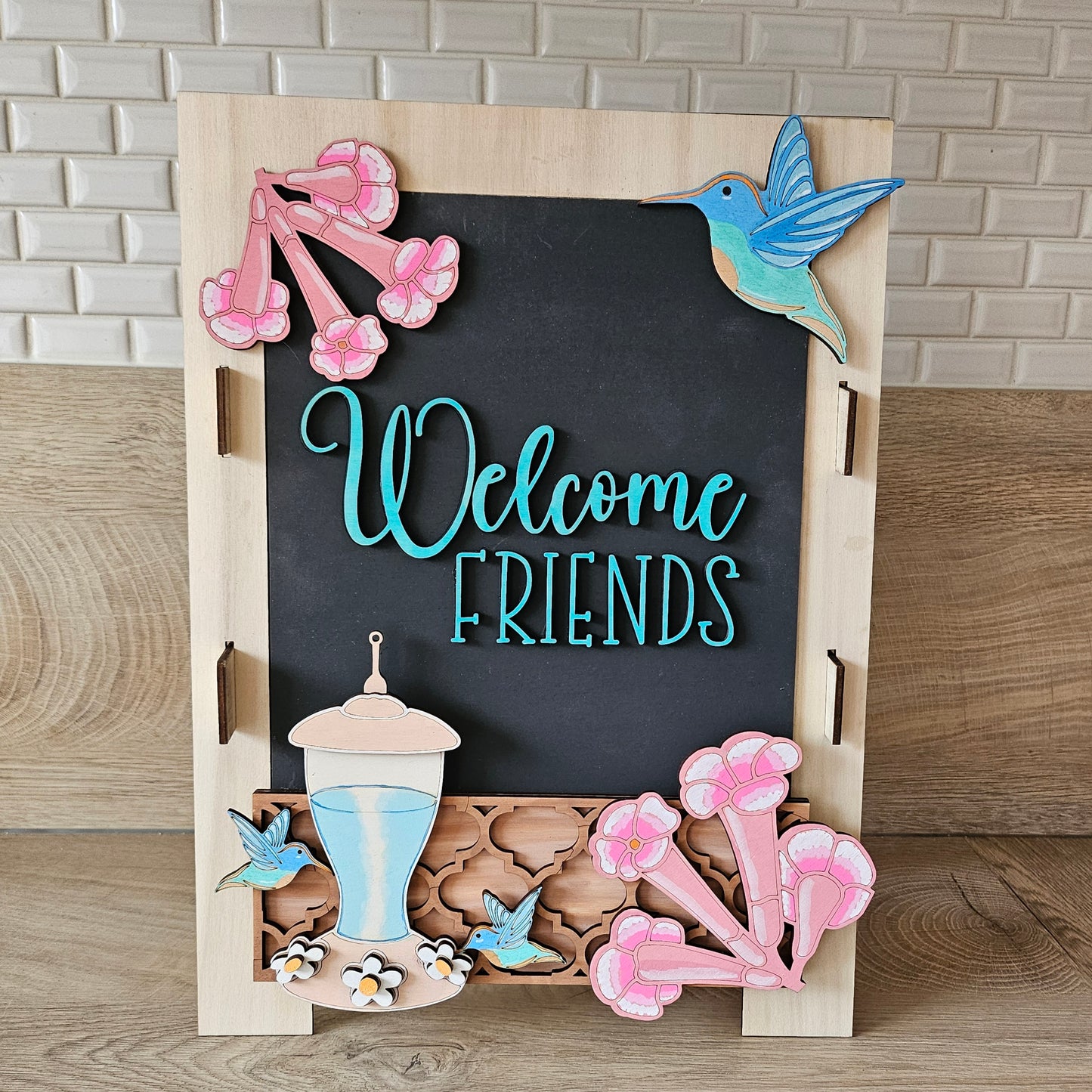 Welcome friends sandwich board insert DIY Kit