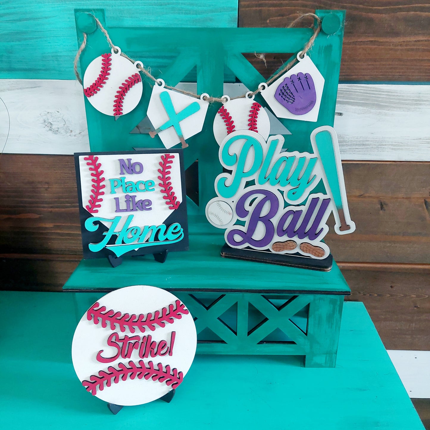 Baseball Tiered Tray