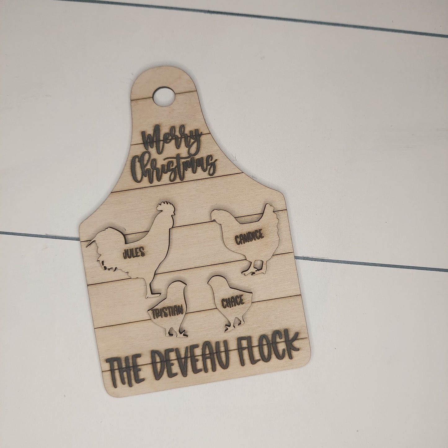 Chicken Flock Family Ornament