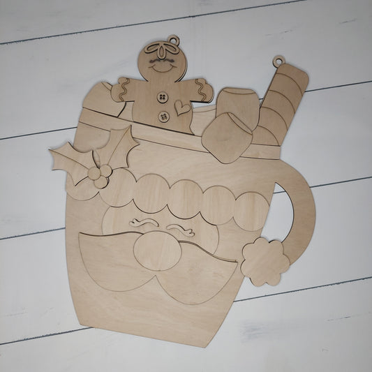 Santa Mug Door Sign Kit