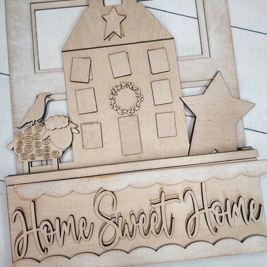 Saltbox Primitive House Insert