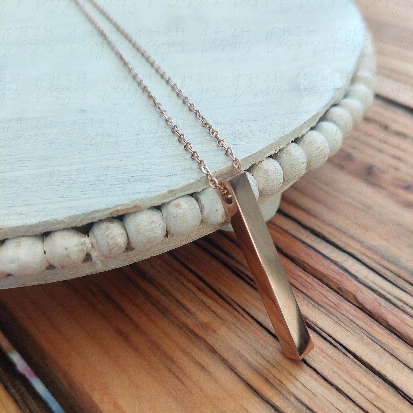 Personalized Vertical Bar Necklace