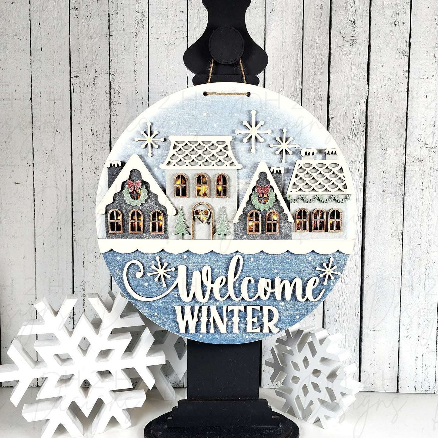 Winter Welcome Hanging Sign