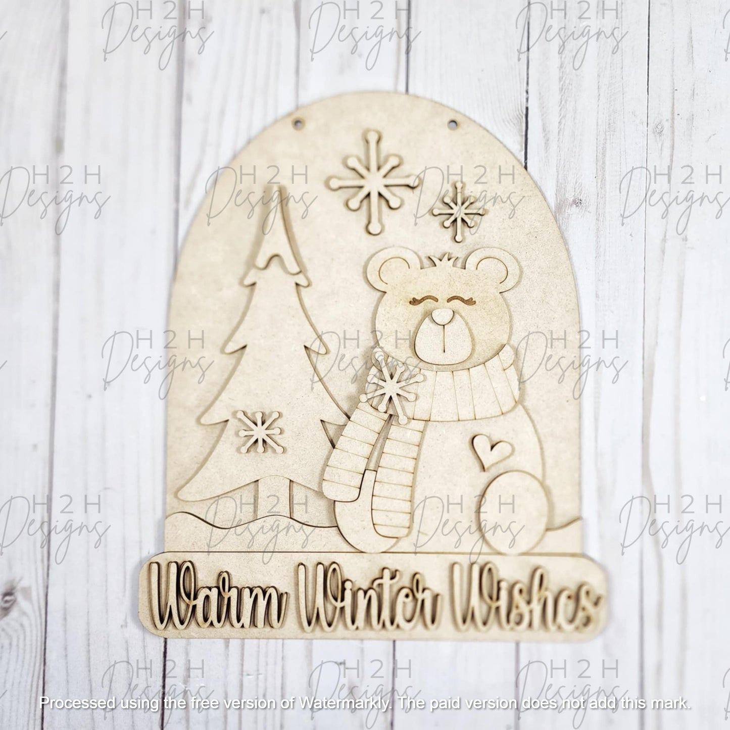 Warm Winter Wishes Door Sign Kit