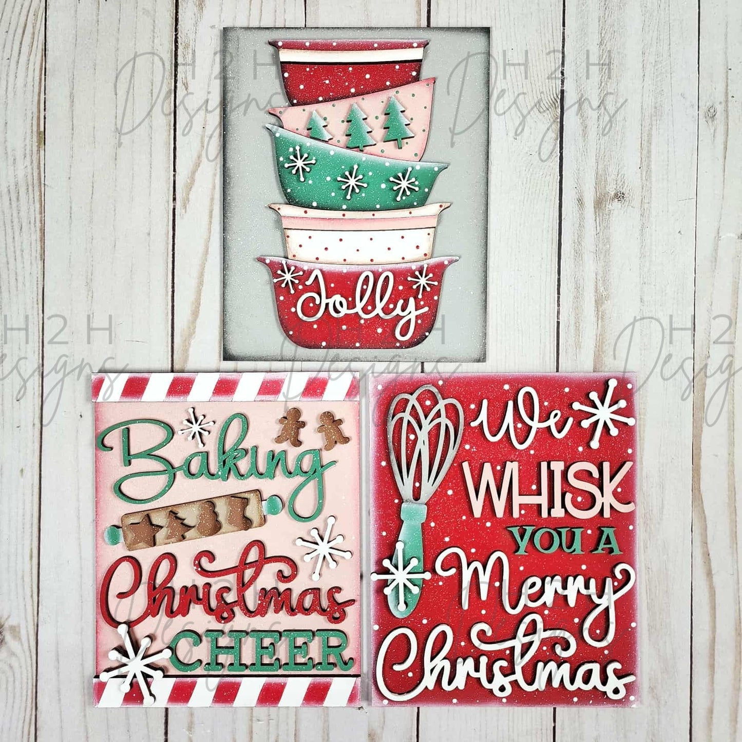 Christmas Baking Trio Signs