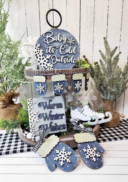 Winter Wonderland Tiered Tray DIY Kit