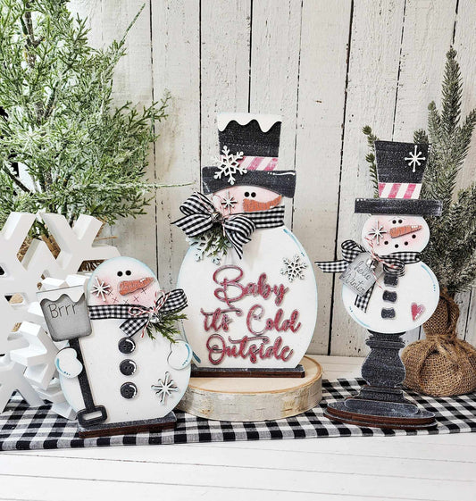 Standing Snowman Trio DIY Kit