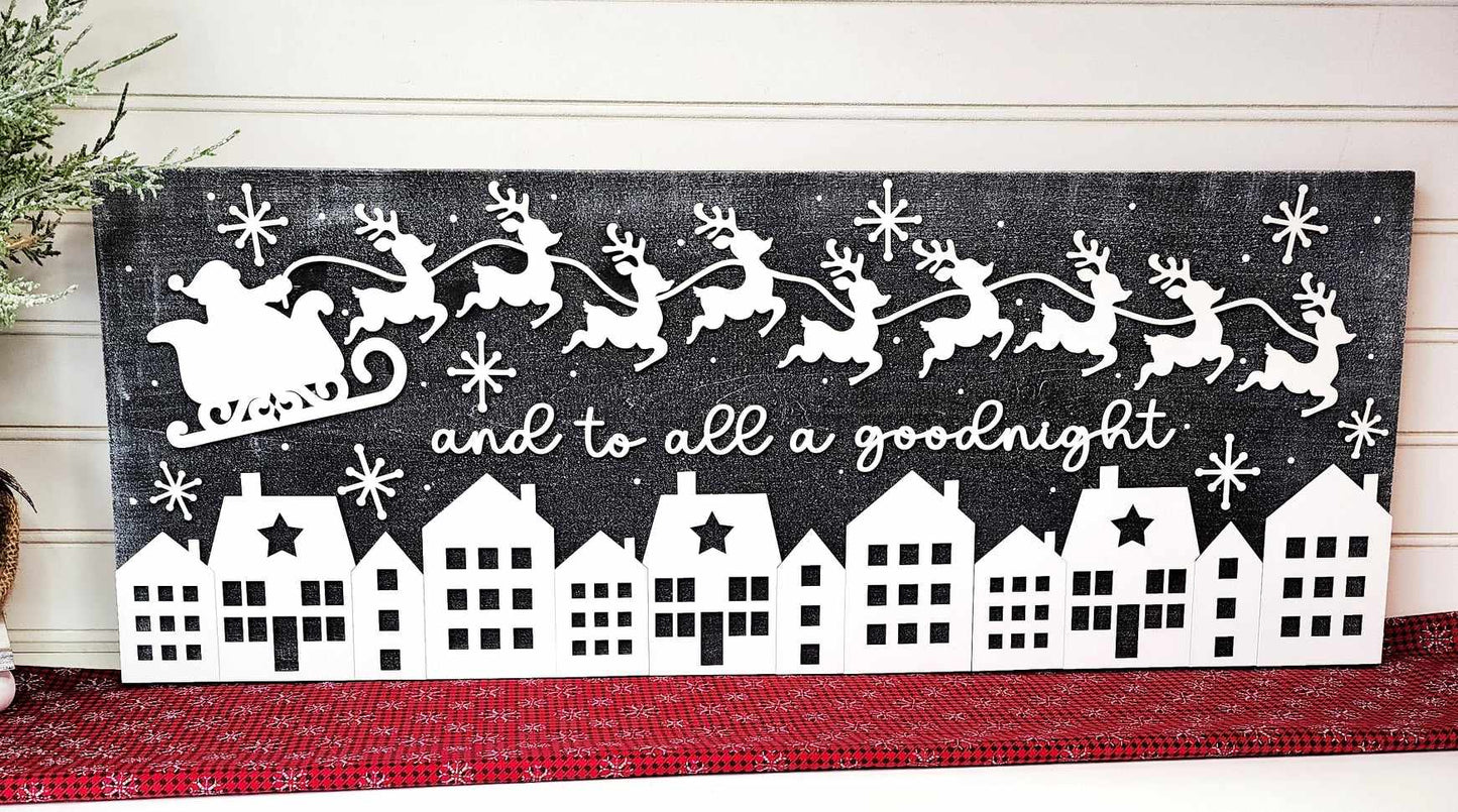 And to All A Goodnight Mantle Sign DIY Kit