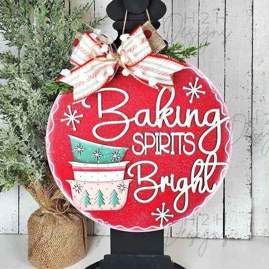 Baking Spirits Bright Hanging Sign